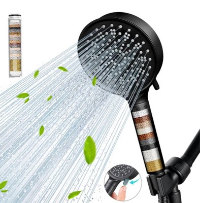 Cobbe Filtered Shower Head with Handheld, High Pressure 6 Spray Modes | Unused