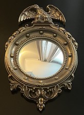Vintage Syroco Federal Eagle Convex Mirror Mi...