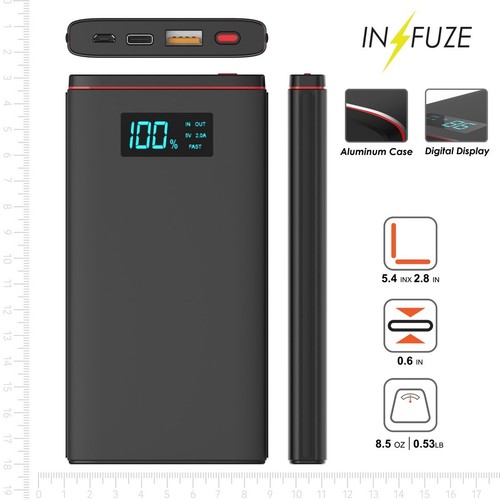 10000 MAH Charge Rapide Portable Power Bank Avec LED - Universel pour Portable - Photo 4 sur 10