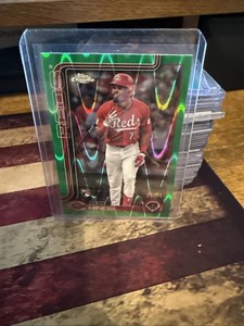 Rece Hinds Green Raywave Refractor /99 2025 Topps Chrome Baseball #253 Reds