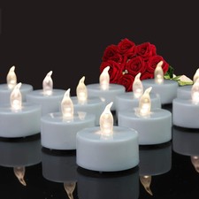 Battery Operated LED Tea Lights:24 Pack Flameless Votive Candles Lamp Realist...