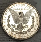1881-s Morgan Silver Dollar Brilliant Uncirculated  Cameo With  Slight Mirrors