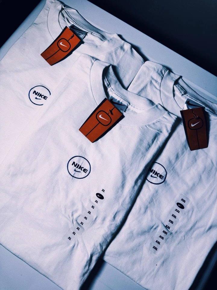 Camiseta retro vintage OG 90’s Nike Center Circle Swoosh logotipo a cuadros DS RARA* Foto 3 de 4