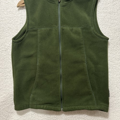 Cabela's Polartec Fleece Vest Full Zip Green Outdoor Sleeveless Pockets Sz S REG - Picture 5 of 10