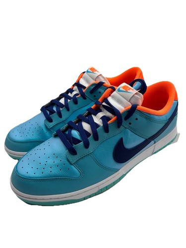Neu Men’s 9.5 Women’s 11 Nike Dunk Low SE Baltic Blue, Total Orange HQ 1538416.
