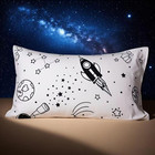 White Space Pillowcases, 2 Packed Fortoddlers Kids,Boys Teens and Girls, Galaxy 
