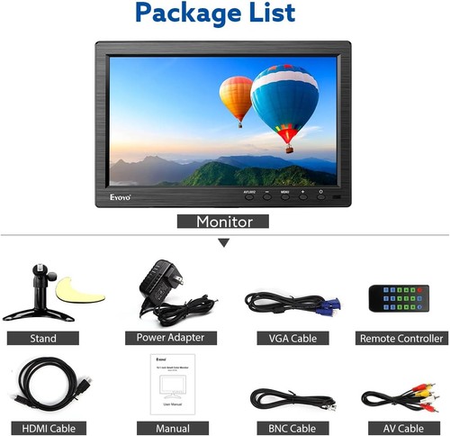 EYOYO 10 Inch Monitor - EM10M HD TFT LED LCD Screen HDMI/AV/VGA/USB/BNC CCTV NEW - Picture 20 of 24