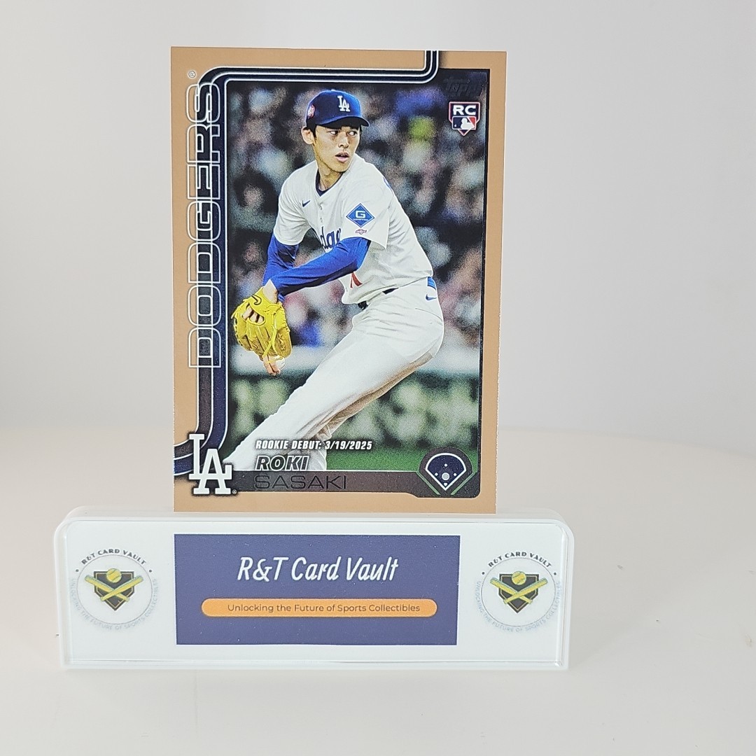 2025 Topps Update Roki Sasaki #US199 Rookie Debut - Gold /2025 RC - Dodgers