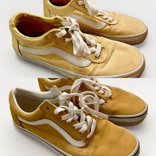 2 Pair Women’s 7.5 Yellow Gold Vans Old Skool Sneakers Shoes