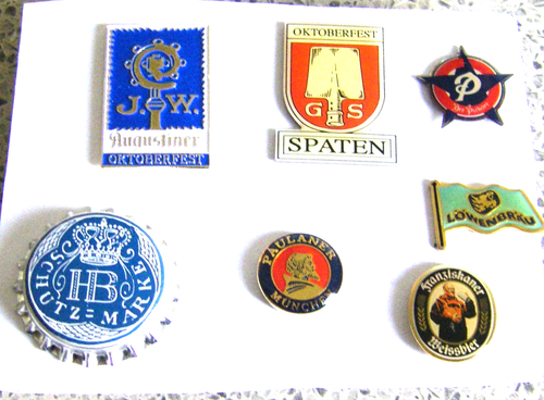 7 PINS-OKTOBERFEST-MÜNCHEN-WIES´N-von allen Brauereien aus München-je 1 x-TOP-!!