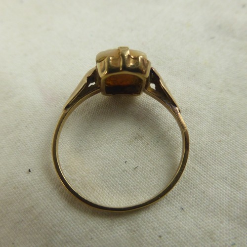 Muschelkamee Ring 9 kt Gelbgold Größe P chemisch getestet - Bild 5 von 15