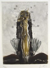 Farbradierung, handsigniert B...th..? /um1970 / Limitierte Auflage / Ex 22/50