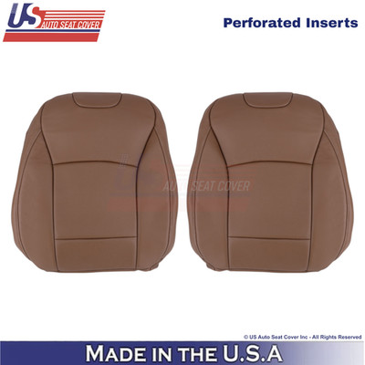 2018-2019 For Subaru Outback Leather Perf. Front Top Seat Covers Java Brown