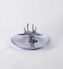 Vintage Hamilton Chrome Man Sitting Under Cactus Siesta Pincherette Ashtray