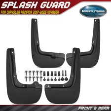 4x Front & Rear Splash Guards Mud Flaps for Chrysler Pacifica 2017-2025 Voyager