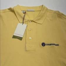 CHAMPION / CUTTER & BUCK Mens XL Yellow Polo Shirt