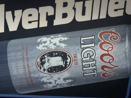 Vintage Coors Light Silver Bullet BEER Sign Bar Advertisement, Nice! - Picture 3 of 5