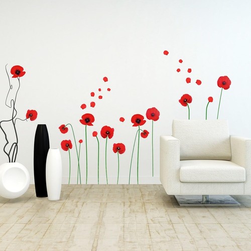 Interchangeable 22-Piece Flower Sticker Set - Vibrant Hibiscus for Home Use - Picture 8 of 9