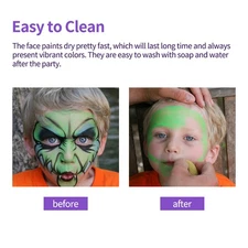 1-Professional Face & Body Painting Kit 10 Colors Split Cakes Palette Makeup