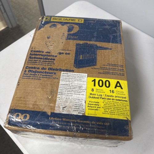 Square D 100A Leitungsschutzschalter Lastschwerpunkt 6 Abstände 12 Stromkreise QO816L100RBCP
