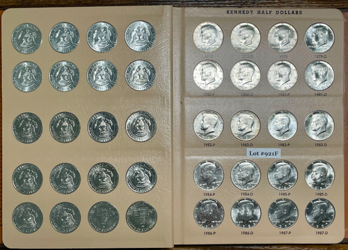 Kompletter Kennedy Half Dollar Satz 80 UNC Münzen 1964-2007 DANSCO ALBUM #921F - Bild 5 von 12