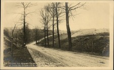 RPPC ~ Road from Gravelotte France to St Hubert ~ real photo postcard 1912