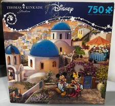 Thomas Kinkade Disney Mickey/Minnie in Greece 2021 Complete 750 pcs Made in USA