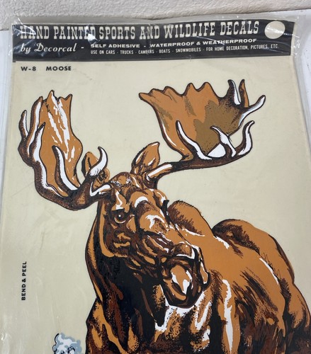 NEW DECORCAL Hand Painted & Wildlife, INC VTG 1977 Moose Decals Self-Adhesive - Picture 7 of 14