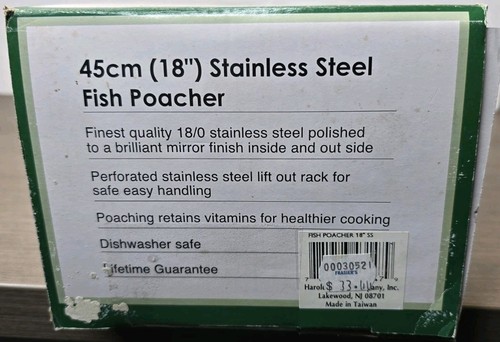 Edelstahl Fisch Wilderer/Dampfgarer Topf mit herausziehbarem Gestell und Topfdeckel Küche  - Bild 8 von 10