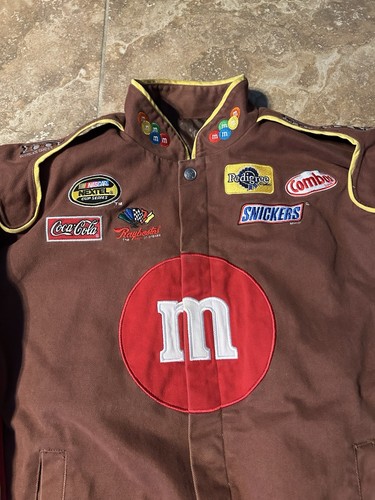Vintage Chase Authentic M&M’s NASCAR Jacket Brown Drivers Line - L - Bild 2 von 9