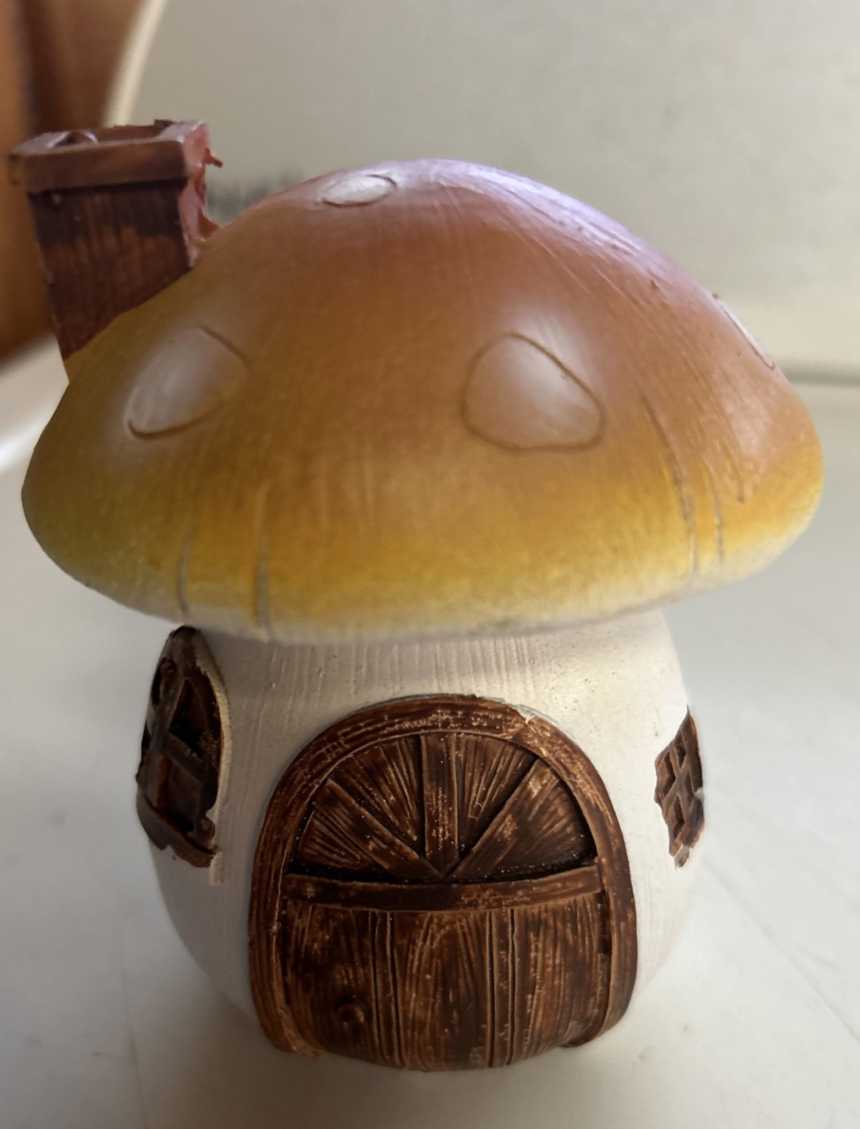 Fairy Garden Mushroom Figurine Fairy House 4” Whimsical Home Garden Plant Decor