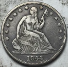 1844 50c Seated Liberty Half Dollar. Attractive Circulated Example!