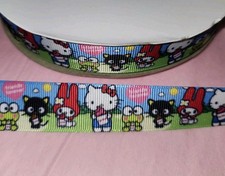 Hello Kitty 7/8th Inch Wide Ribbon By The Yard