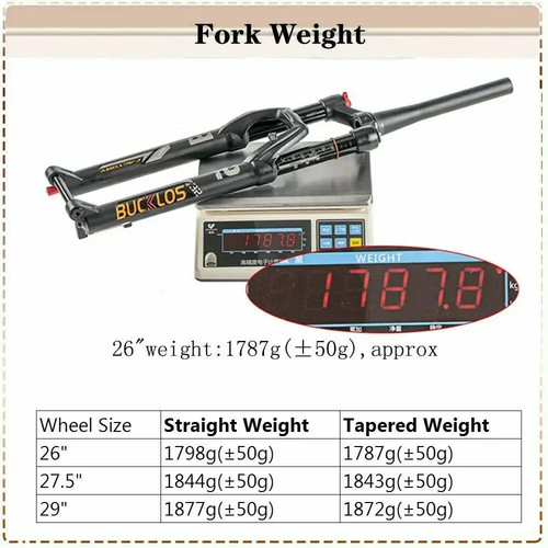 Mountain Bike Air Supension Fork 26/27.5/29Inch Tapered/Straight 140MM Travel - Picture 5 of 29