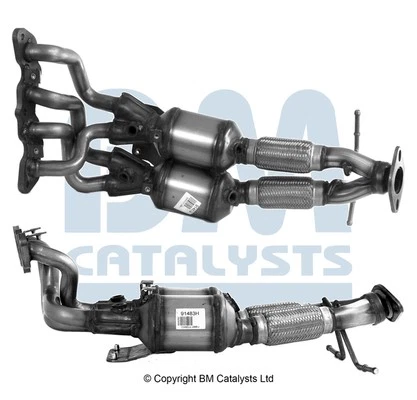 Catalytic Converter Type Approved + Fitting Kit fits FORD FOCUS C-MAX Ti 1.6 BM - Image 2 of 4