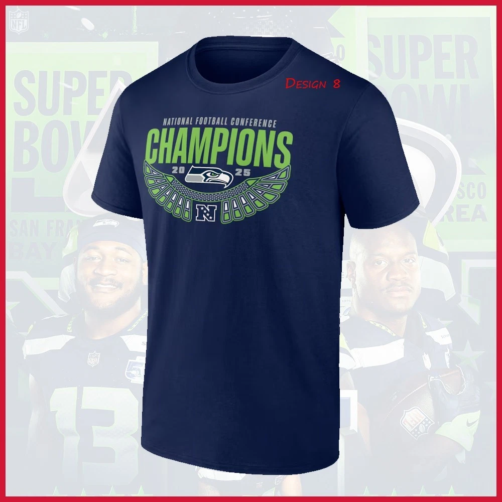 Seattle Seahawks 2025 NFC Champions All Design One Side For Fans