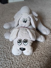 Vintage 1985 Tonka Pound Puppies Large and Small Gray Plushs