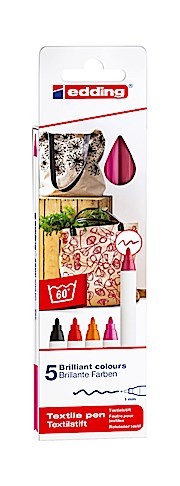 e-4600/5 S textile pen warm colours,  - Bild 1 von 5