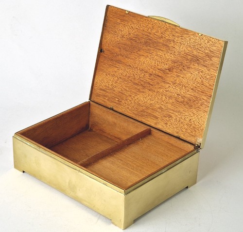 Rare Musique Coffret Bouclier en Laiton Erhard & Fils Gestempel Um 1930 P838 - Photo 7/20