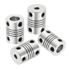 4Pcs 4mm to 8mm Aluminum Alloy Shaft Coupling, Flexible Coupler D15 x L20mm