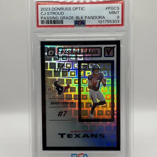 2023 Panini Donruss Optic Passing Grade C.J. Stroud #PG-CS Black Pandora/25 (RC)