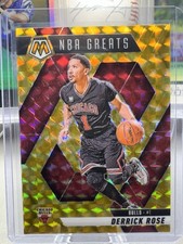 2024-25 Panini Mosaic - NBA Greats Derrick Rose #292 Reactive Yellow Prizm