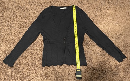 Women’s Merona Black V-Neck Long Sleeve Cardigan - Size: Medium | RN#: 17730 - Picture 3 of 9