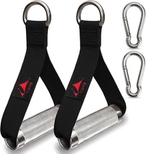 Heavy Duty Metal Workout Handles，Replacement Grip Attachments for Cable Machin