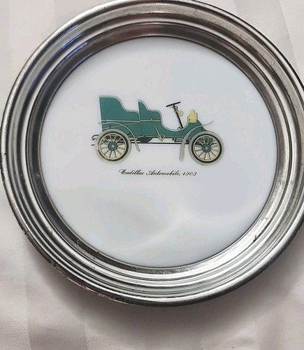 Vintage Sterling Silver Antique 1903 Cadillac Automobile 4" Coaster - Picture 4 of 6