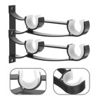 4pcs Double Curtain Rod Brackets Heavy Duty Curtain Rod Holders Metal Hooks