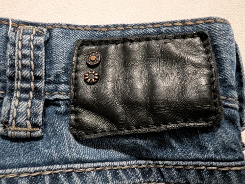 Silver Jeans Mens 38x32 Zac Relaxed Straight Dark Wash Denim Stretch Whiskers - Picture 8 of 20