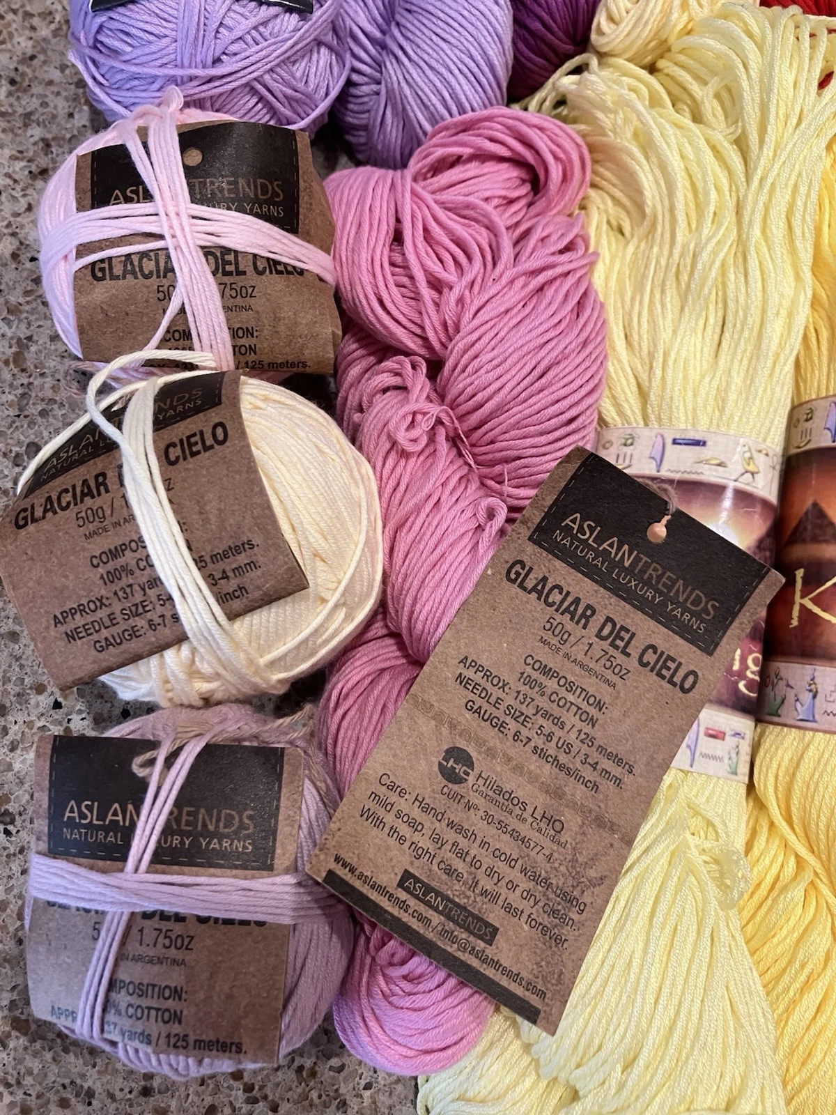 Huge Cotton Yarn Lot! King Tut, Provence, Bahamas, AslanTrends. Destashing 28 s - product detail image 10