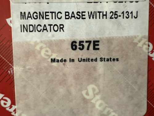 Starrett 657E Magnetic Base and Post Assembly w/ 25-131J Indicator w/Case STOCK - Picture 4 of 4
