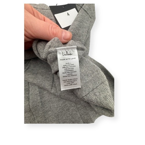 Minifalda Lulus XL Gris Tejida Plisada Nueva con Etiquetas Preppy Escuela Niña Otoño Academia - Imagen 3 de 4